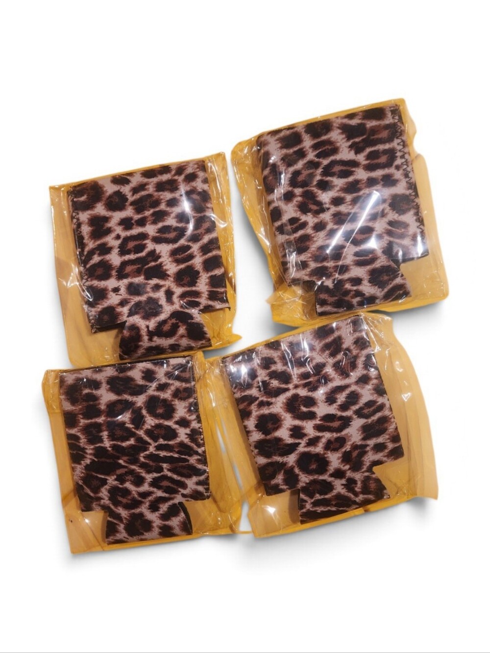 Leopard Print Can Cooler Koozies - Party Set 4